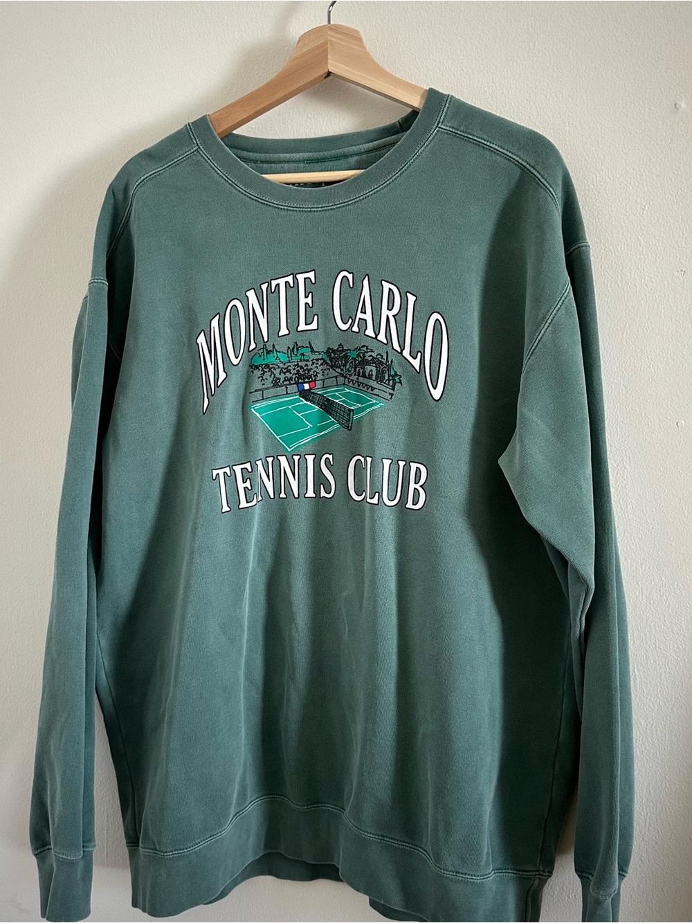 Monte Carlo Tennis Club Crewneck Sweatshirt - Forest Green